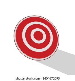 target red color, isolated on white background  