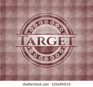 Target red geometric badge. Seamless.