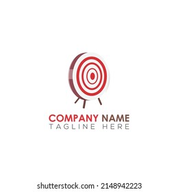 Plantilla vectorial de diseños de logotipo rojo de destino.