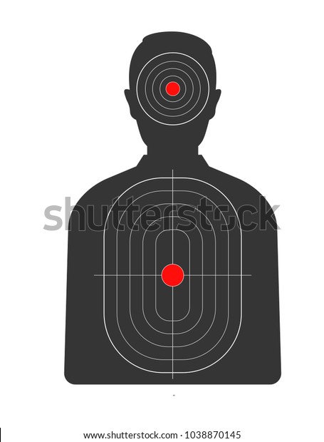 Target Red Spots On Human Black Stock Vector (Royalty Free) 1038870145