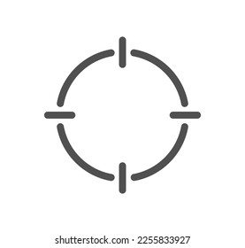 Target related icon outline and linear vector.