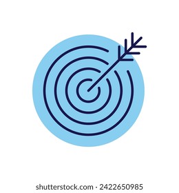 Target related vector icon. Isolated on white background. Vector illustration