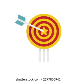 Target reputation icon. Flat illustration of target reputation vector icon isolated on white background