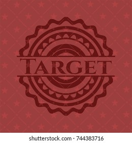 Target retro red emblem