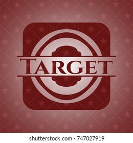 Target retro style red emblem