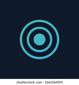 Target rings. Epicenter mark. Circle waves. Stock Vector illustration isolated on white background.