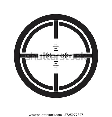 Target scope icon for military aim and precision shooting a symbol for sniper crosshair and focus accuracy or gaming sight