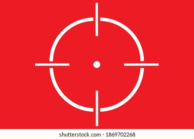 Target Scope Icon In Trendy Design Vector Eps 10 white target on red background