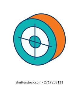 Icono de alcance objetivo Ilustración de stock de Vector