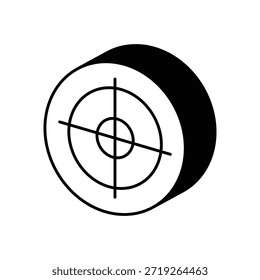 Icono de alcance objetivo Ilustración de stock de Vector