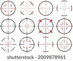 Target scope vector illustration material