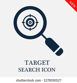 Target search icon. Editable Target search icon for web or mobile.
