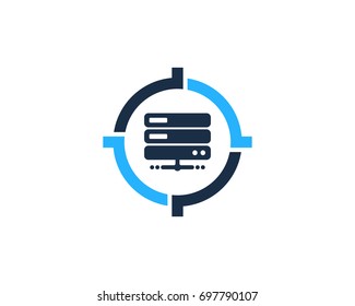 Target Server Icon Logo Design Element