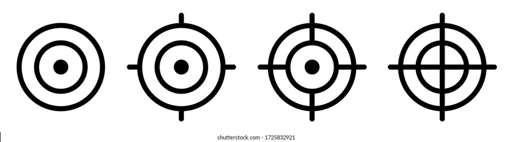 Target set icons set. Focus target collection.Aim icons design isolated.Set of different sniper symbol isolated.Vector.EPS 10