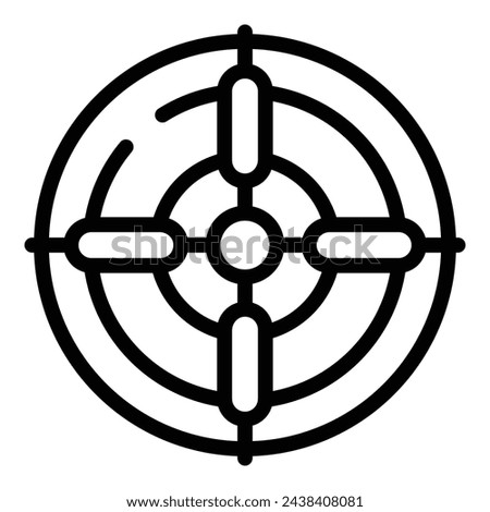 Target ship save icon outline vector. Marine beach. Ship lifeboat vessel