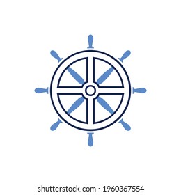 target ship steering wheel logo icon vector concept graphic design