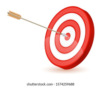 target for shooting arrow bow stock vector illustration isolated on white background