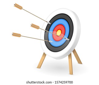 target for shooting arrow bow stock vector illustration isolated on white background