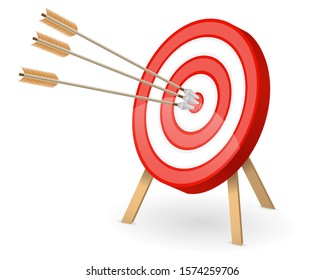 target for shooting arrow bow stock vector illustration isolated on white background