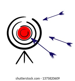 target for shooting and arrows, doodle 