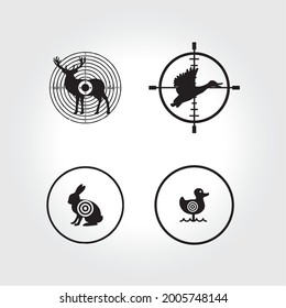 Objetivo para disparar. Diseño plano, ilustración vectorial, vector.