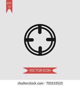 Target shooting gun vector icon illustration symbol