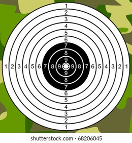 Target for Shooting on a Camouflage Background. Not Raked Target. JPEG version is available as ID 70841533. =