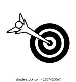 target shooting on white background vector illustration design