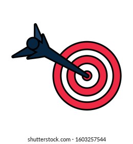 target shooting on white background vector illustration design