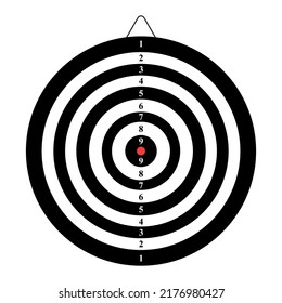Target for shooting on a white background. Vector illustration.