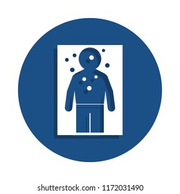 target at the shooting range icon in badge style. One of Police collection icon can be used for UI, UX on white background
