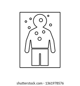target at the shooting range icon. Element of Police for mobile concept and web apps icon. Outline, thin line icon for website design and development, app development