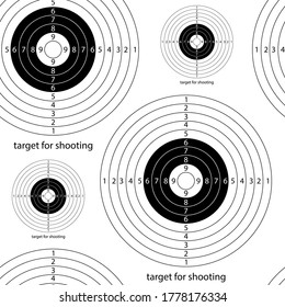 target for shooting.isolated on a white background.vector.seamless pattern.
