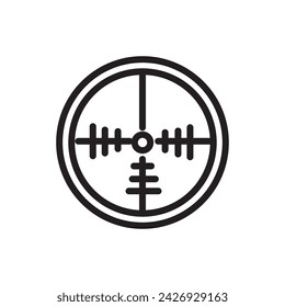 Target shot icon, editable stroke eps 12
