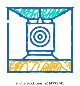 target for shouting doodle icon sketch vector. target for shouting sign. isolated symbol illustration
