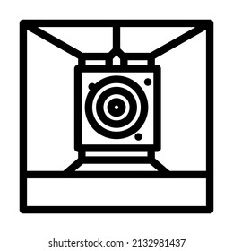 objetivo para gritar el vector de icono de línea. objetivo para gritar. símbolo de contorno aislado ilustración negra