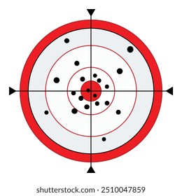 Target muestra la precisión de alguien que practica tiro para el deporte o el desarrollo de habilidades