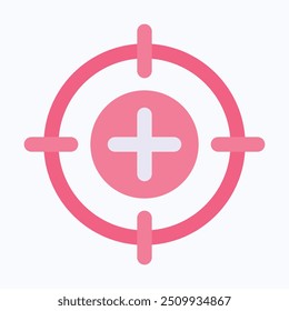 Target Sign, Aim Goal, Success, Focus Vector Icon, Achievement, User Interface, User Experience, Flat Style Isolated Vector Icon.