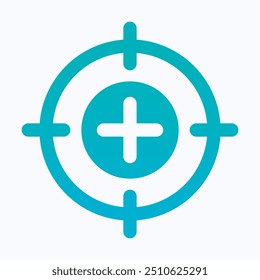 Target Sign, Aim Goal, Success, Focus Vector Icon, Achievement, User Interface, User Experience, Isolated Gradient Vector Icon.