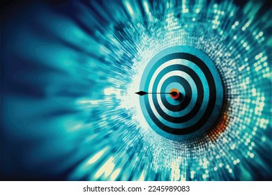 Target sign - an arrow that hit the target - administrative posts