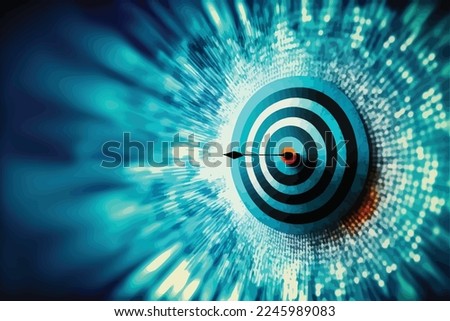 Target sign - an arrow that hit the target - administrative posts