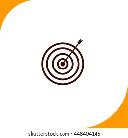 Target sign. Brown icon on white background