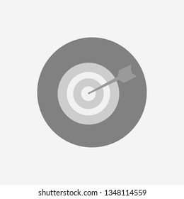 Target sign gray icon.
