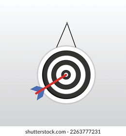 Target sign hanging on white background
