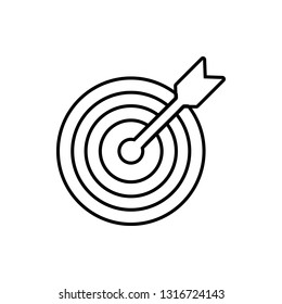 target sign icon. Element of Software development for mobile concept and web apps icon. Thin line icon for website design and development, app development
