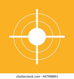Target sign vector illustration. Yellow background