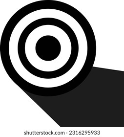 target silhouette drop shadow vector design