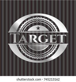Target silvery shiny emblem