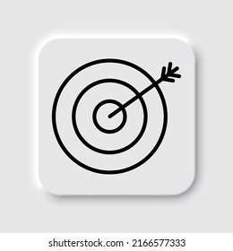Target simple icon vector. Flat design. Neumorphism design.ai