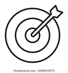 Concepto de Ilustración vectorial de íconos simples de destino